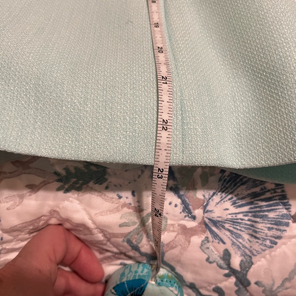 Black Label Evan-Picone Aqua / Mint Green Blazer size 10 black buttons - Picture 10 of 13